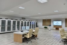 Azerbaijani president attends opening of several electrical substations in Khazar district