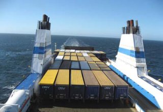 Qazaxıstan "Barys" konteyner gəmisi Bakı limanı istiqamətində ilk səyahətinə başlayıb