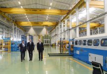 President Aliyev attends opening of large-size transformer plant, lays foundation stone for new enterprise (PHOTO)
