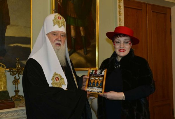 В Киеве прошла встреча Патриарха Филарета с Нуридой Курбановой (ФОТО)