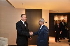 Prezident İlham Əliyev Davosda İran Prezidenti Administrasiyasının rəhbəri ilə görüşüb