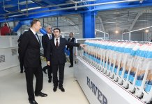 Президент Азербайджана принял участие  в открытии гипсового завода "Yeni Ağdağ" (ФОТО)