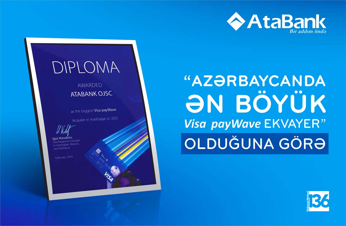 AtaBank biggest acquirer of Visa payWave in Azerbaijan
