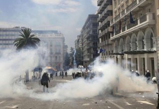 Греческая полиция разогнала демонстрацию против визита Меркель в Афины