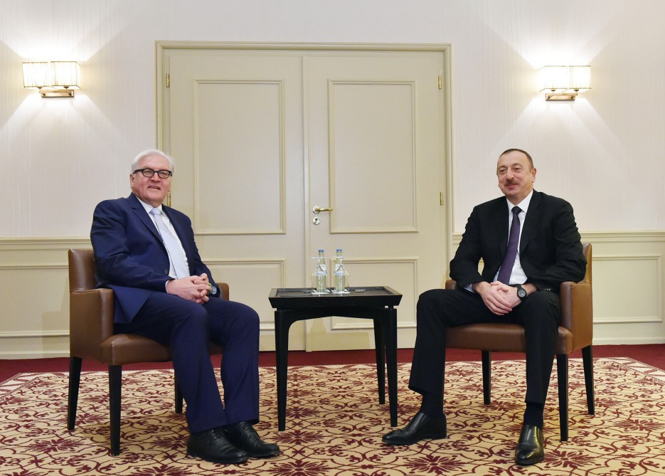 Президент Азербайджана встретился с главой МИД Германии (ФОТО)