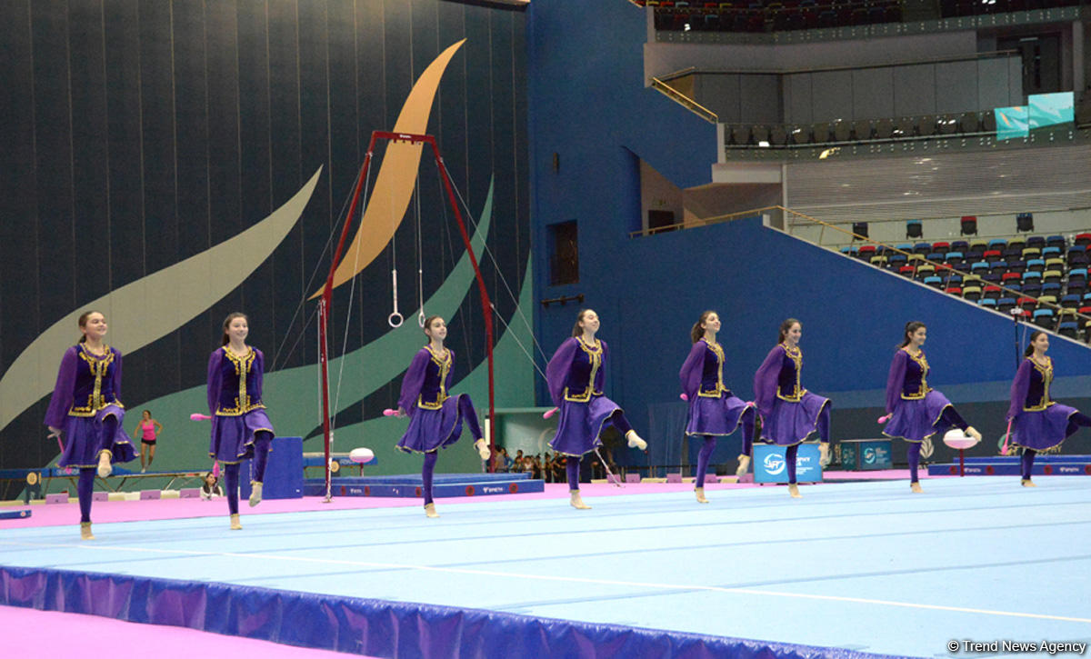 Bakıda idman gimnastikası üzrə Dünya Kubokunun açılış mərasiminin yekun məşqi keçirilib (FOTO)