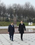 Президент Ильхам Алиев прибыл в Товуз (ФОТО)