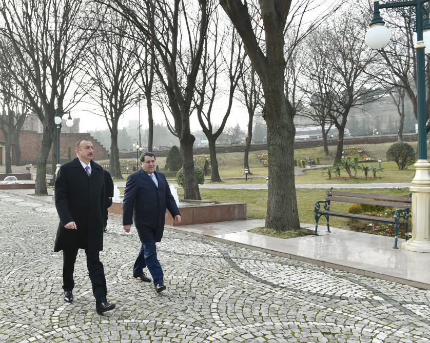 President Aliyev arrives in Azerbaijan’s Tovuz district