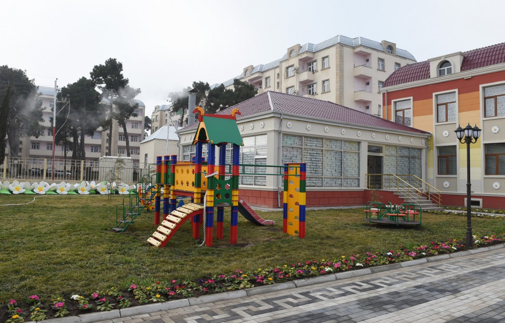 Президент Азербайджана принял участие в открытии детсада-яслей в Товузе (ФОТО)