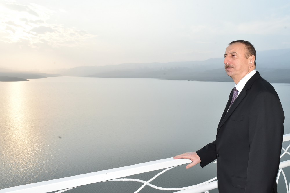 President Ilham Aliyev inaugurates Tovuzchay water reservoir