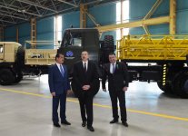 Azerbaijani president visits Ganja Automobile Plant