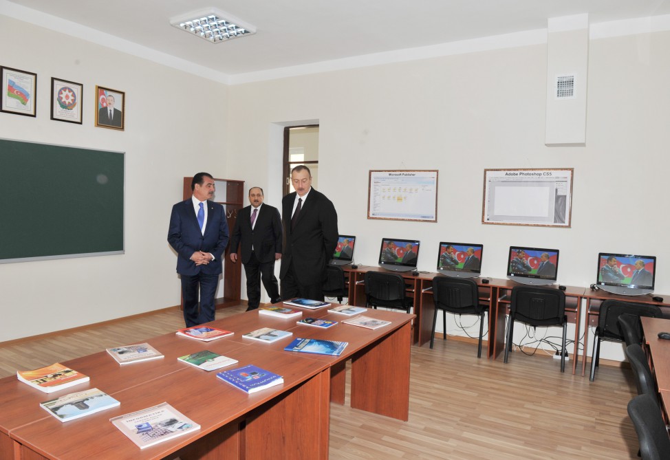 Azerbaijani president attends opening of secondary school No. 39 in Ganja