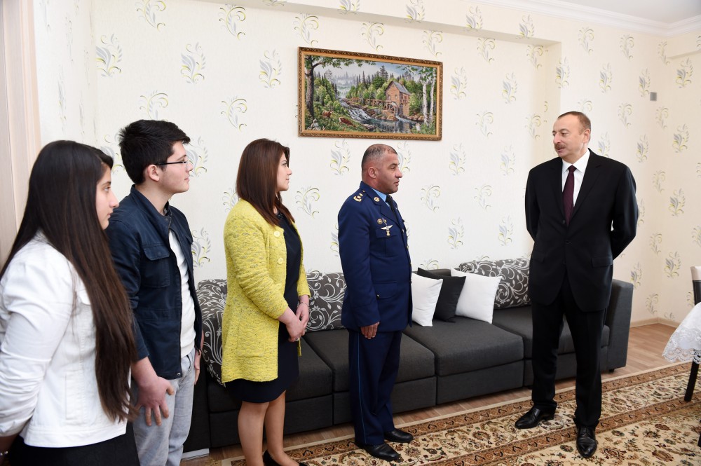 President Aliyev opens new military town in Ganja