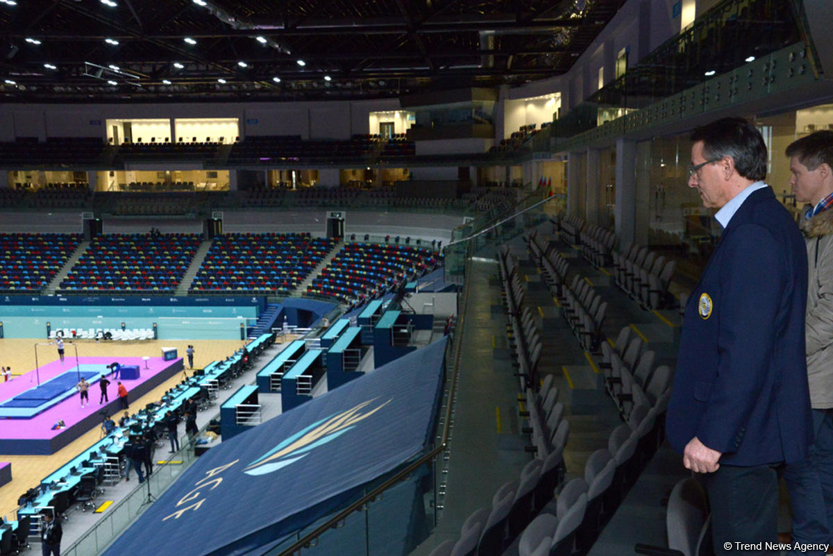 Bakıda idman gimnastikası üzrə Dünya Kubokuna gəlmiş nümayəndə heyəti rəhbərləri və üzvlərinin görüşü keçirilib (FOTO)