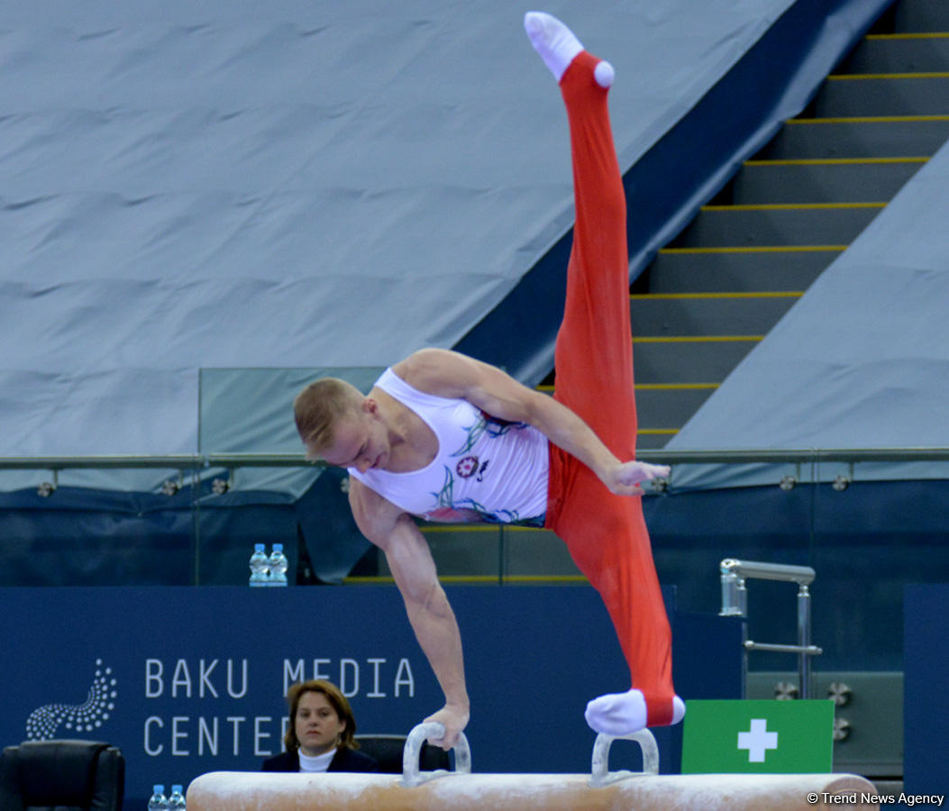 Квалификационные соревнования мужчин на Кубке мира по спортивной гимнастике в Баку (ФОТОРЕПОРТАЖ)