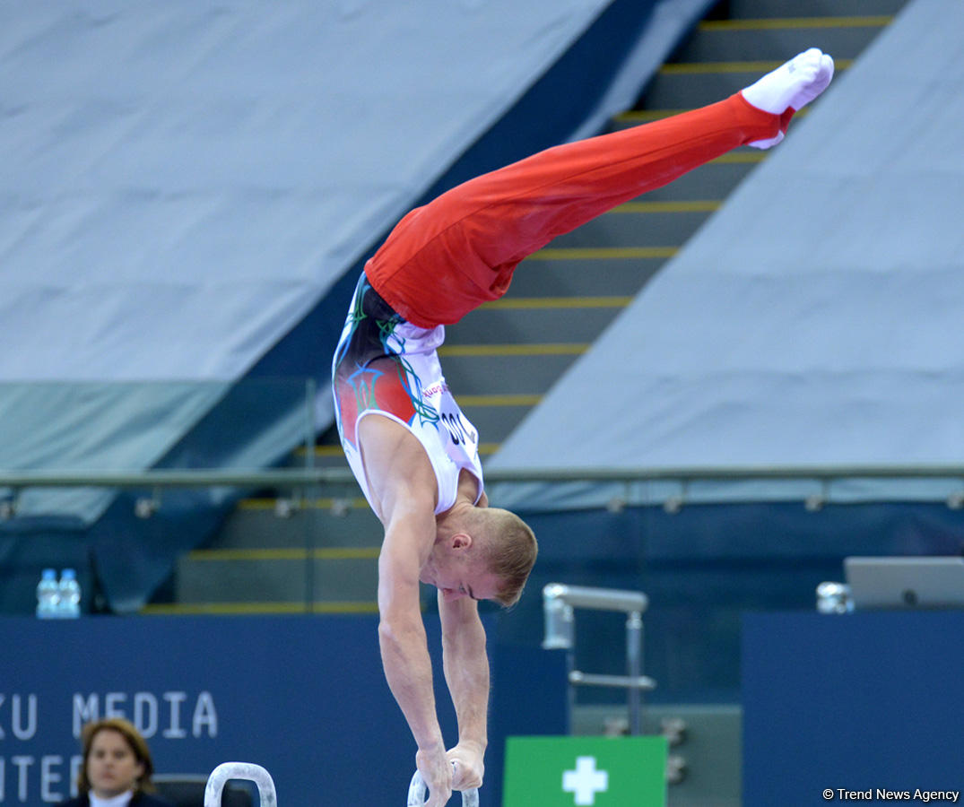 Bakıda idman gimnastikası üzrə Dünya Kubokunda kişilər arasında təsnifat yarışları (FOTO)