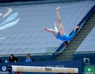 Azərbaycanlı gimnast Bakıda Dünya Kubokunda finala çıxıb (FOTO)
