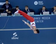 Azerbaijani gymnasts perform at FIG World Challenge Cup second day (PHOTO)