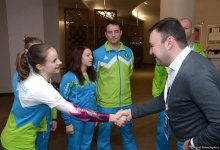 Slovenian honorary consul meets with athletes at FIG World Challenge Cup in Baku (PHOTO)