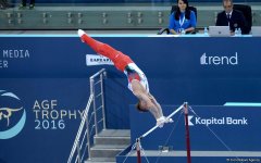 Азербайджанский гимнаст вышел в финал Кубка мира по спортивной гимнастике в упражнениях на перекладине (ФОТО)