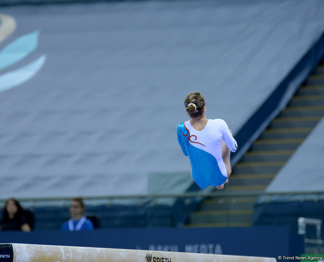 Azərbaycanlı gimnast Bakıda Dünya Kubokunda finala çıxıb (FOTO)