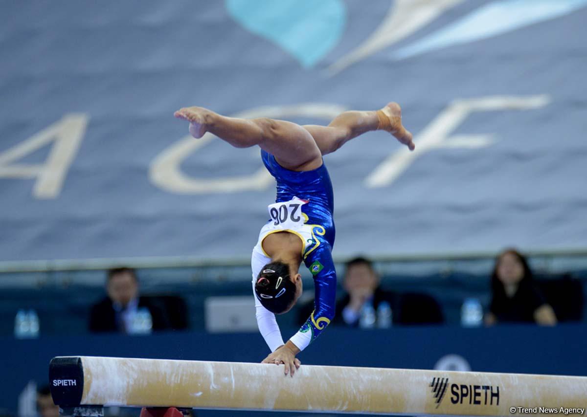 Второй день соревнований на Кубке мира по спортивной гимнастике в Баку (Фоторепортаж)