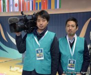 Yaponiyalı jurnalistlər Bakıda idman gimnastikası üzrə Dünya Kubokunun təşkil edilməsi səviyyəsindən çox razıdırlar (FOTO)