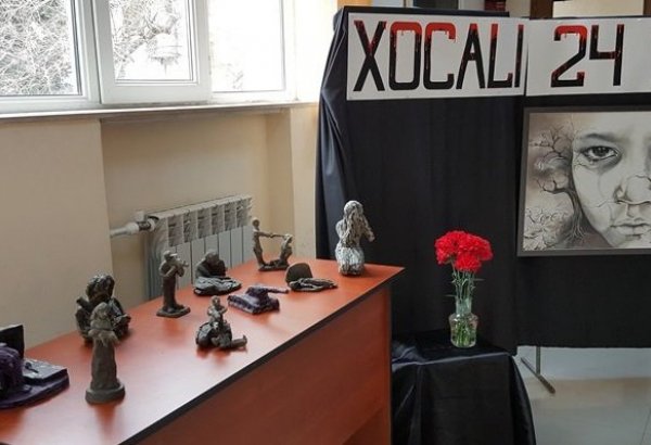 Ходжалинская трагедия в работах юных скульпторов и художников (ФОТО)