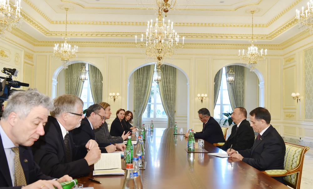 President Ilham Aliyev and EU High Representative hold expanded meeting