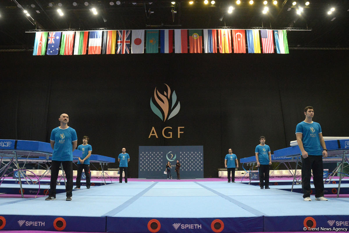 Baku holds rehearsal for FIG World Cup in Trampoline Gymnastics (PHOTO)