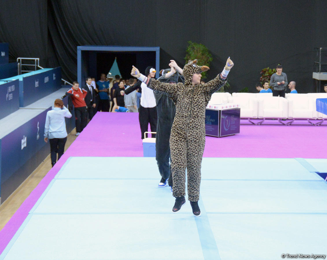Прошла репетиция церемонии открытия этапа Кубка мира по прыжкам на батуте в Баку (ФОТОРЕПОРТАЖ)
