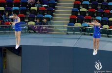 Азербайджанские гимнасты пробились в финал Кубка мира по прыжкам на батуте (ФОТО)