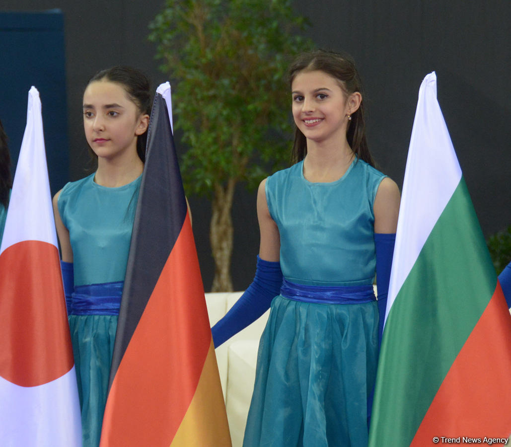Baku hosts opening ceremony for FIG World Cup in Trampoline Gymnastics  (PHOTO)
