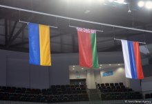 В Баку прошла церемония награждения победителей финалов Кубка мира по прыжкам на батуте (Фоторепортаж)