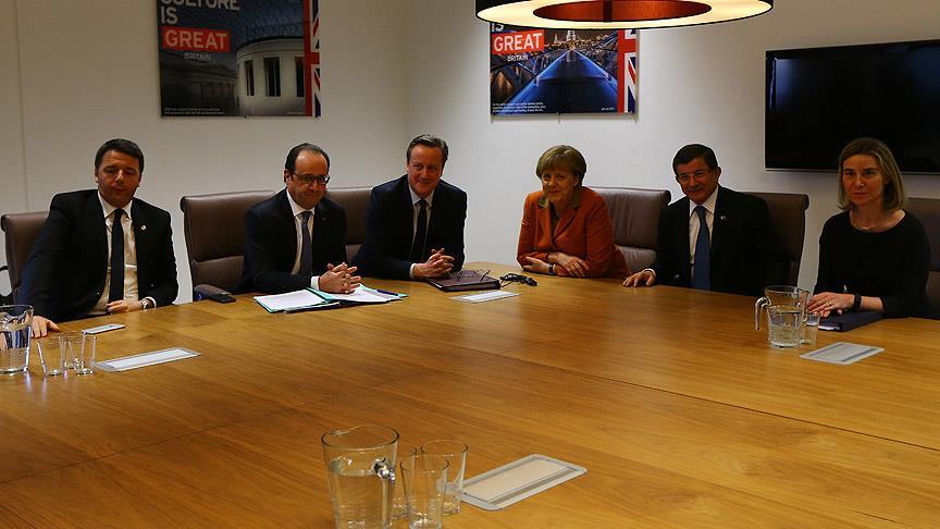 Başbakan Davutoğlu, Tusk, Juncker ve Merkel ile bir araya geldi