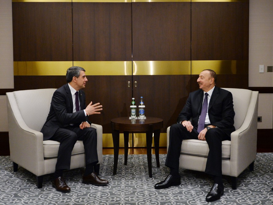 Prezident İlham Əliyev Bolqarıstan Prezidenti ilə görüşüb