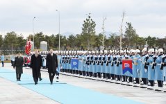 Prezident İlham Əliyevin Ankarada rəsmi qarşılanma mərasimi olub (FOTO)