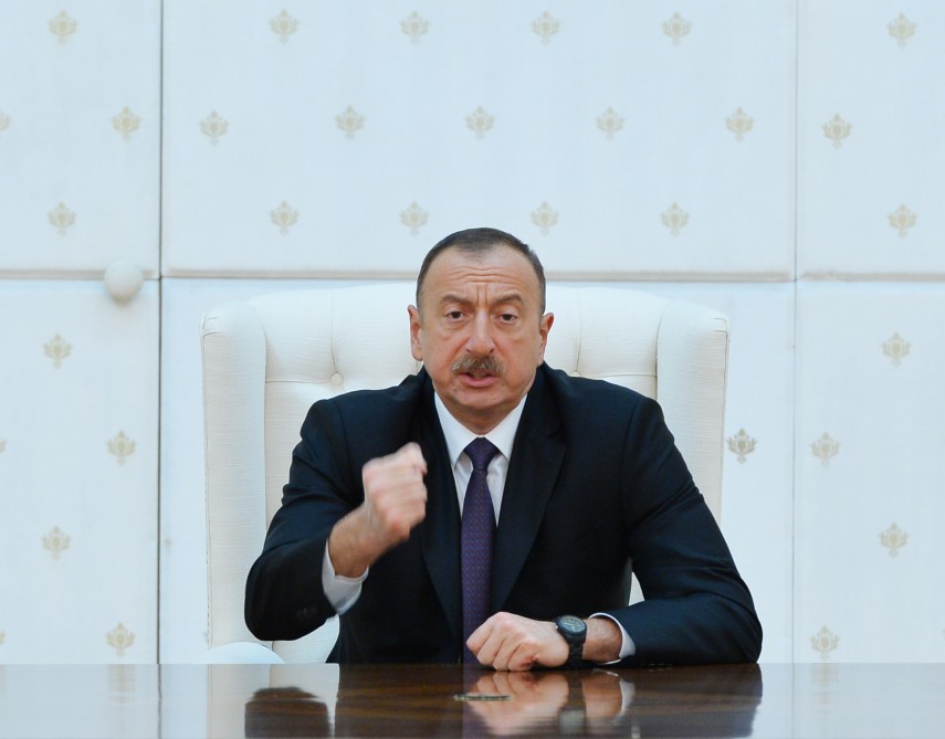 Президент Ильхам Алиев: Если армянский солдат не хочет умирать, пусть убирается с азербайджанской земли