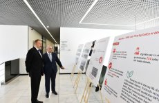 President Aliyev attends opening of Bakubus LLC’s second bus depot