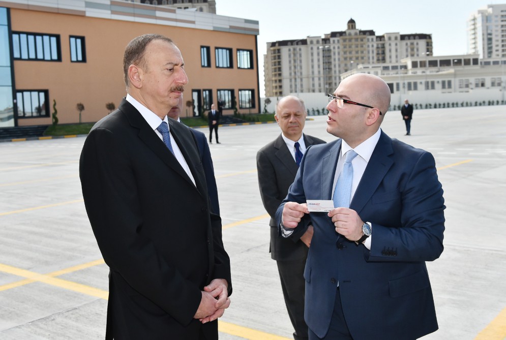President Aliyev attends opening of Bakubus LLC’s second bus depot