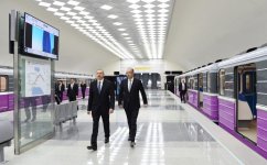 Azerbaycan'da daha 2 metro istasonu kullanıma girdi