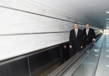 Azerbaijani president attends opening of new metro stations in Baku