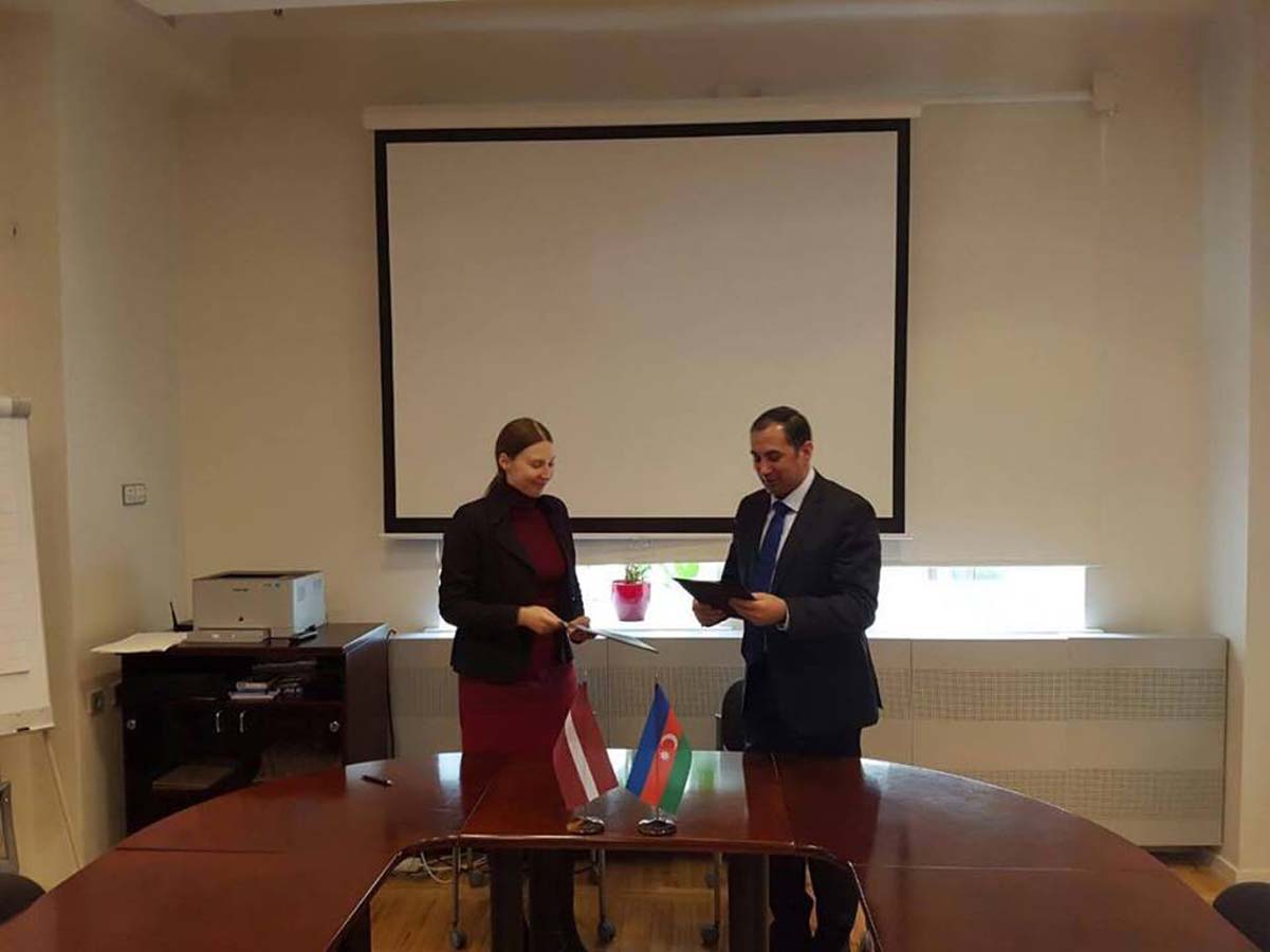 Azərbaycan və Latviya arasında protokol imzalanıb (FOTO)