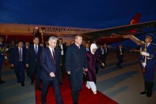 Президент Турции прибыл в Азербайджан (ФОТО)