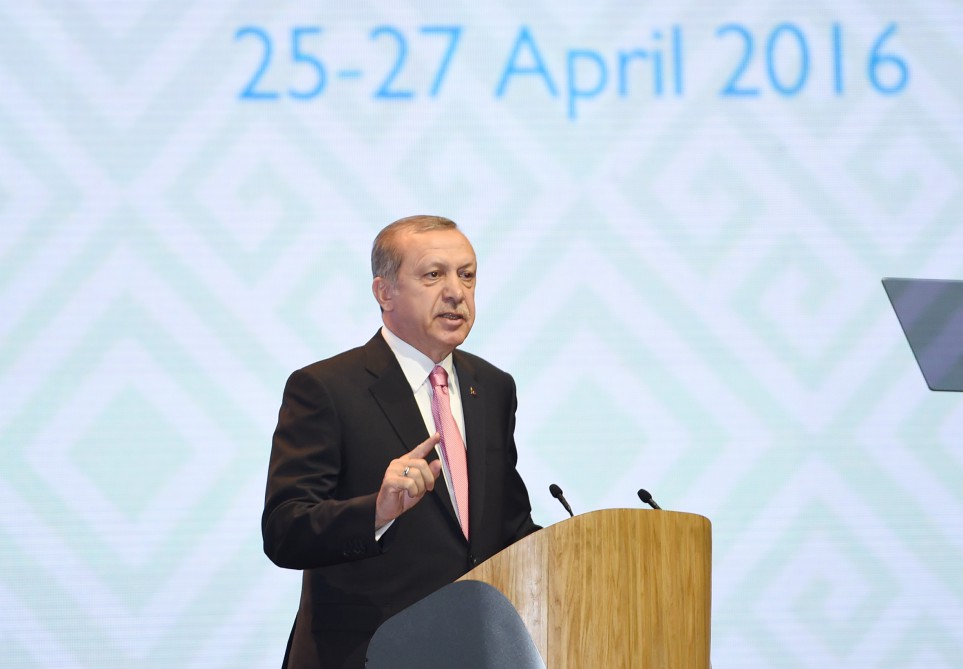 President Ilham Aliyev, his spouse attending 7th UNAOC Global Forum