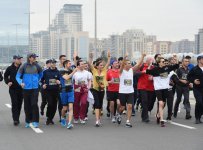 Вице-президент Фонда Гейдара Алиева Лейла Алиева принимает участие в «Бакинском марафоне 2016» (ФОТО)