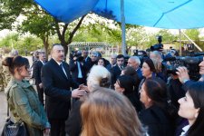 President Ilham Aliyev, his spouse visit Azerbaijan's Tartar, Barda and Aghdam districts