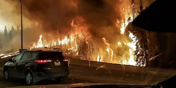 Около 600 пожарных пытаются потушить лесной пожар на западе Канады