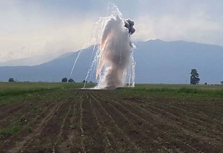 В Тертерском районе Азербайджана уничтожен фосфорный снаряд, выпущенный армянской стороной (ФОТО,ВИДЕО)
