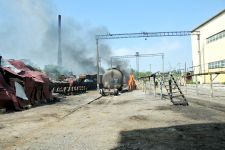 Biləcəri lokomotiv deposu ərazisində kompleks mülki müdafiə təlimi keçirilib (FOTO)